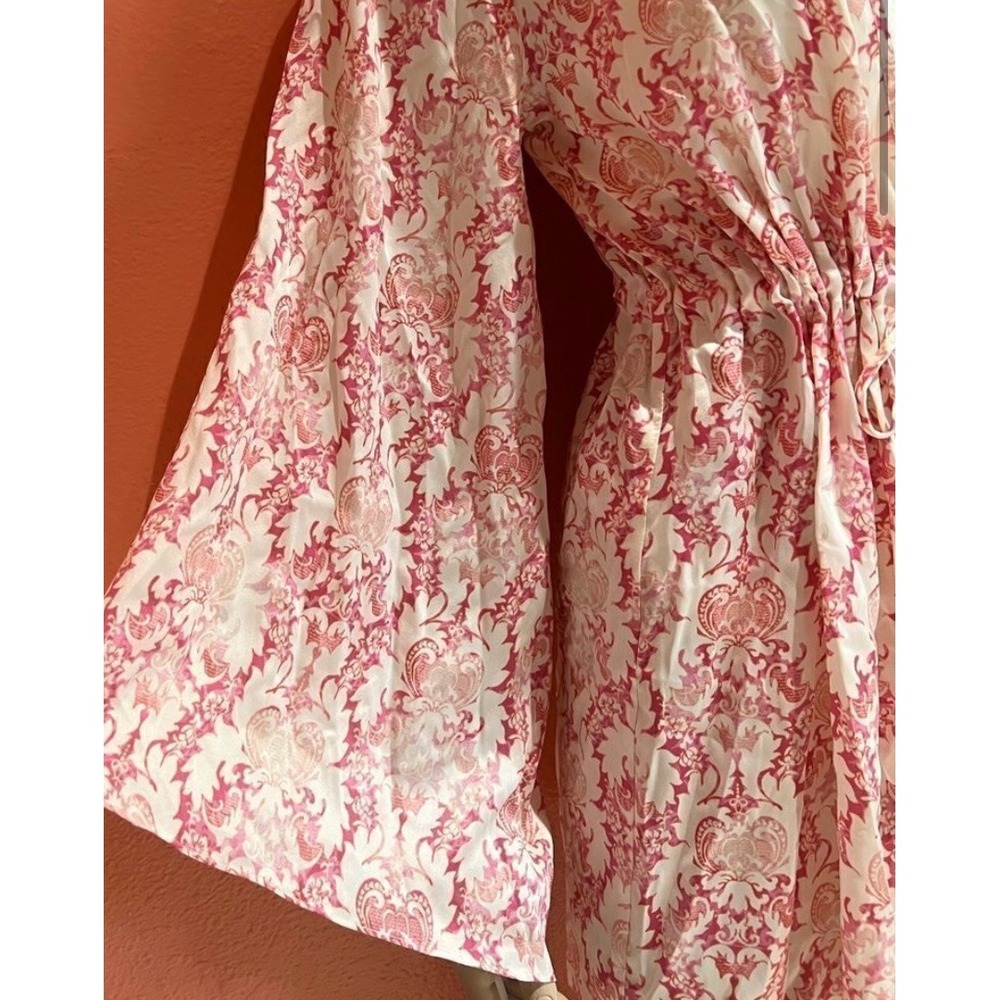 Rare vintage Beach Bunny Floral Print Cover Up kimono Tie Waist Beach XS - Picture 7 of 9